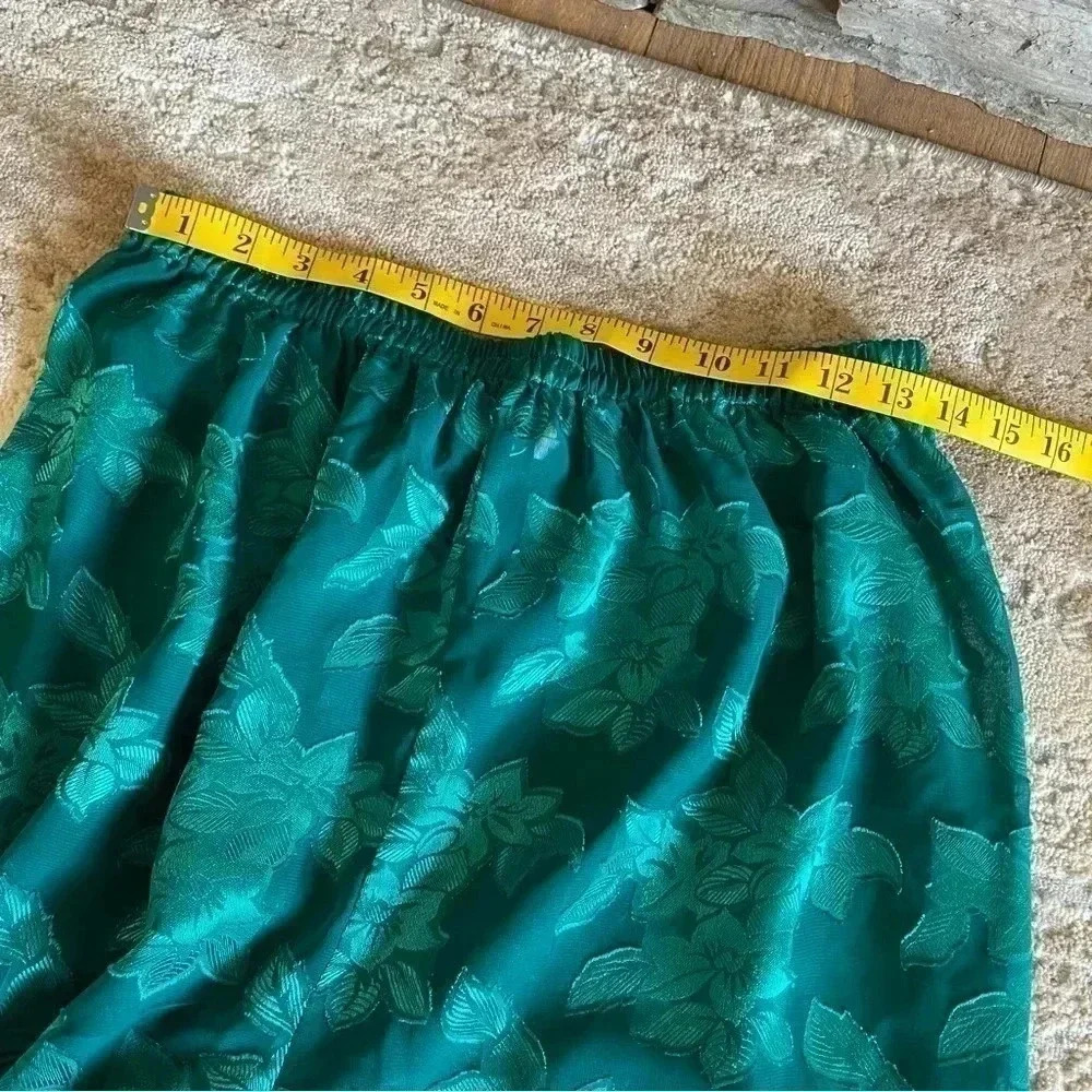 Victoria's Secret Vintage 80s Sheer Green Applique Pajama Bottoms Lounge Pants - Picture 6 of 12